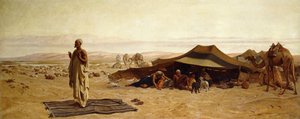 Het Hoofd van het Huis in Gebed, 1872 door Frederick Goodall