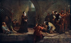Thomas Cranmer bij de Traitors Gate, 1553 door Frederick Goodall