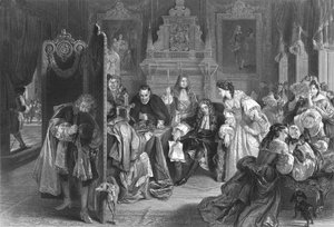 James II ontvangt nieuws over de landing van de Prins van Oranje, ca. 1890