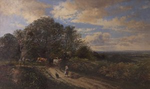 Landschap met vee, eind 19e eeuw