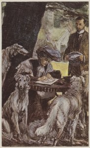 Illustratie voor They door Rudyard Kipling (kleur litho) door Frederick Henry Townsend