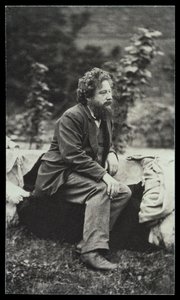 Portretfoto van William Morris door Frederick Hollyer door Frederick Hollyer
