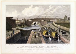 De Dubbele Sluis en Oostelijke Ingang van de Islington Tunnel, Regents Kanaal