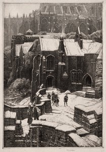 Het aalmoezenhuis door Frederick Landseer Maur Griggs