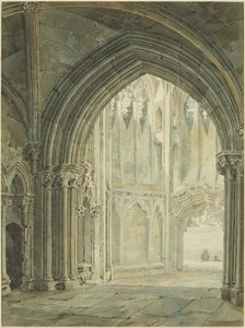 Interieur van de noordelijke portiek van St Mary Redcliffe