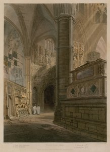 Noordoostelijk gebied, Westminster Abbey, Londen door Frederick Mackenzie