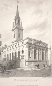 St. Lawrence Jewry, gegraveerd door T. Turnbull door Frederick Mackenzie