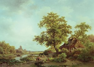 Een bebost landschap