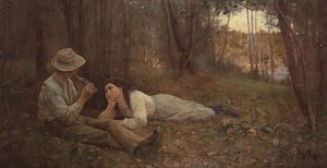 De Fluitspeler door Frederick McCubbin