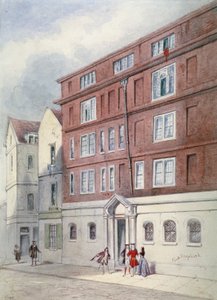 Woning van Titus Oates, Oat Lane, City of London. door Frederick Napoleon Shepherd