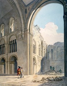 Koor van de Kerk van St. Bartholomew-the-Great tijdens reparaties, Smithfield, City of London, 1815