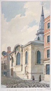 Kerk van St Swithin London Stone, City of London, 1840