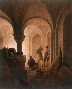 Crypte van St Mary-le-Bow, Londen, 1818 door Frederick Nash