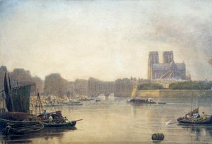 Notre Dame, Parijs, 19e eeuw door Frederick Nash