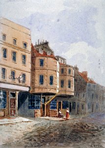Uitzicht op het Huis van Oliver Cromwell, Clements Lane, Westminster, Londen door Frederick Nash