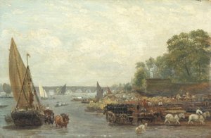 Westminster Bridge, ca. 1820-30 door Frederick Nash