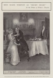 Miss Marie Tempest als Becky Sharp in het Prince of Wales