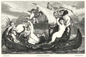 De vlucht van Helena (gravure)