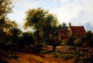 Landschap met figuren, ca. 1840
