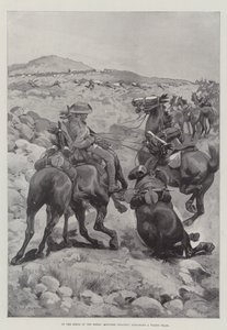 Op de Hielen van de Boeren, Bereden Infanterie die een Wagenkonvooi Aanvalt