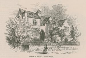 Het huis van Andrew Marvel, Highgate, Londen door Frederick William Fairholt