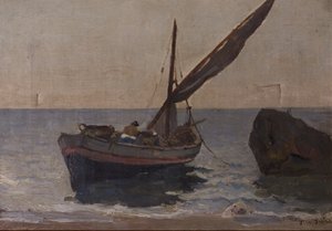 Boten aan de kust door Frederick William Jackson