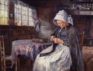 Ann Hathaways Cottage, Interieur door Frederick William Newton Whitehead