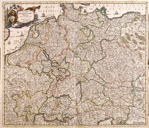 Kaart van Duitsland (ets)