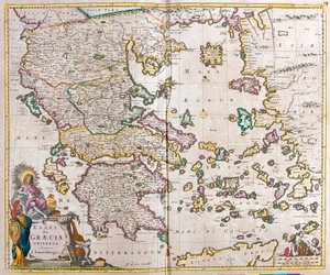Kaart van Griekenland door Frederick de Wit