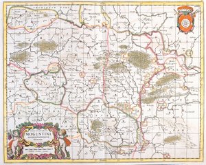 Kaart van het Aartsbisdom Mainz, Duitsland door Frederick de Wit