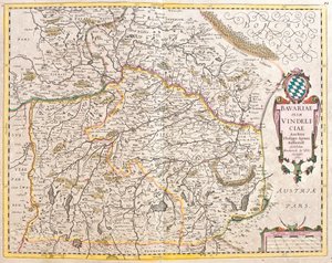 Kaart van Beieren (Duitsland) door Frederick de Wit