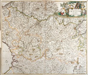 Kaart van het graafschap Artois (Frankrijk) door Frederick de Wit
