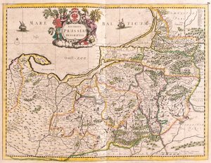 Kaart van het Koninkrijk Pruisen (Duitsland)