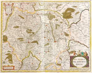 Kaart van de Palts-Rijnland (Duitsland) door Frederick de Wit