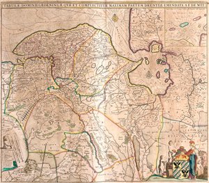 Kaart van de provincie Groningen (Nederland) door Frederick de Wit