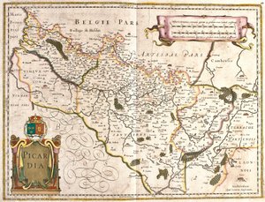 Kaart van de provincie Picardië (Frankrijk)