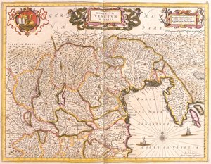 Kaart van de Venetiaanse gebieden in Italië