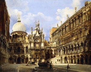 De Binnenplaats van het Dogepaleis, Venetië, 1841