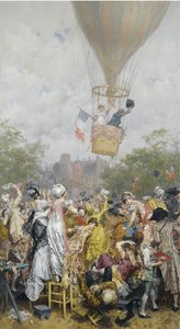 Ballonopstijging door Frederik Hendrik Kaemmerer