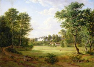 Deens landschap met een klein kasteel