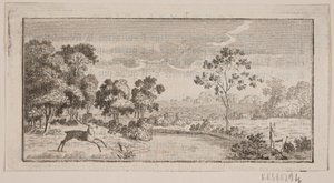 Landschap met herten