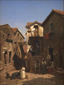 Een Straat in Gerano door Frederik Vermehren