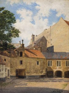 Vanaf de binnenplaats van Thotts Palais op Kongens Nytorv.