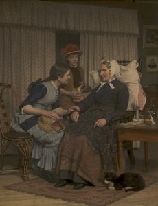 Ziekenbezoek bij de oude bediende