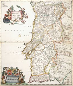 Kaart van Portugal, c.1680