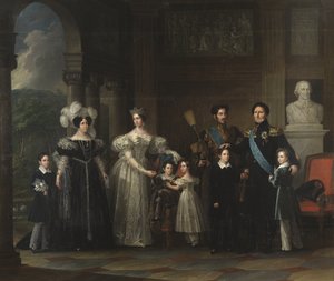 Famille Bernadotte: Oscar I, Desiree Clary, Josephine de Leuchtenberg, Charles XV, Oscar II, Charles XIV Jean, prins Gustave en prins door Fredric Westin