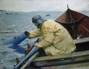 Bij de Zalmseine door Fredrik Kolstoe