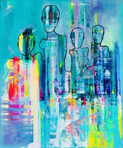Levendige abstracte familie door Fredrik Olsen