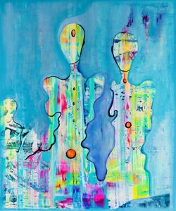 Levendige abstracte figuren door Fredrik Olsen