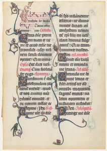 Manuscriptblad uit het Beauvais Missaal door French 13th Century